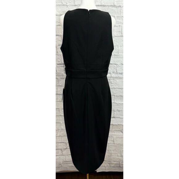 Jay Godfrey Sz 12 Black Sleeveless Phoenix‎ Open Front Lace Midi Slit Dress NWT - Picture 7 of 9